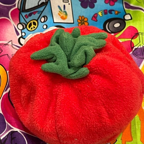 Gund Vintage 1998 VeggieTales Bob The Tomato Gund Bean Bag Plush Pair 5" - Picture 5 of 9